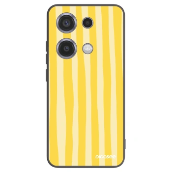 Picasee silikonski črni ovitek za Xiaomi Redmi Note 14S - Lines lemon