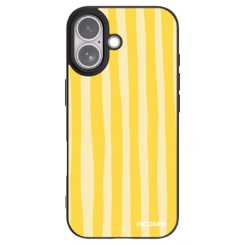 Picasee silikonski črni ovitek za Apple iPhone 17 - Lines lemon
