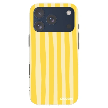 Picasee silikonski prozorni ovitek za Apple iPhone 17 Pro - Lines lemon
