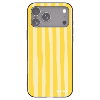 Picasee silikonski črni ovitek za Apple iPhone 17 Pro Max - Lines lemon