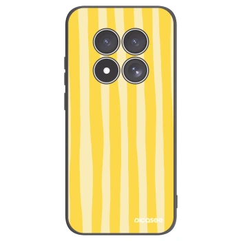 Picasee silikonski črni ovitek za Xiaomi Redmi Note 15 Pro 4G - Lines lemon