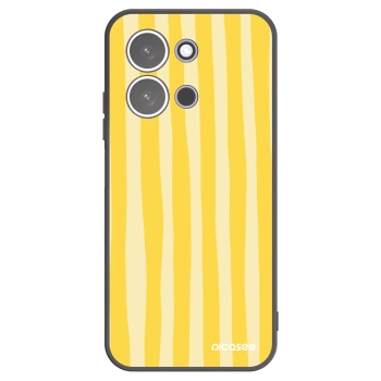Picasee silikonski črni ovitek za Xiaomi Redmi 15C 5G - Lines lemon