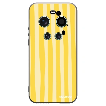 Picasee silikonski črni ovitek za Xiaomi 17 Ultra - Lines lemon