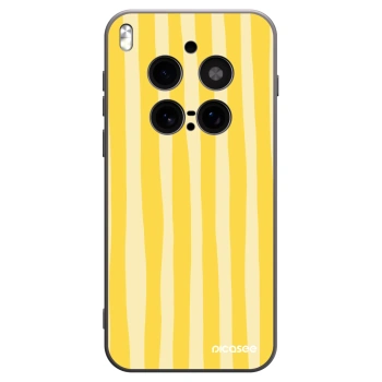 Picasee silikonski črni ovitek za Vivo X300 Pro - Lines lemon