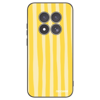 Picasee silikonski črni ovitek za Xiaomi Redmi Note 15 Pro 5G - Lines lemon