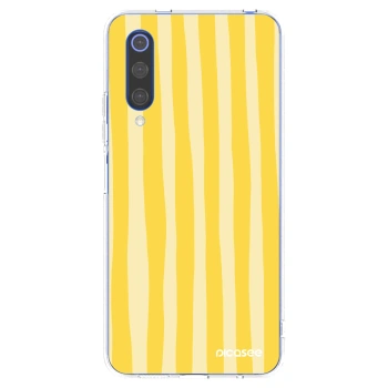 Picasee silikonski prozorni ovitek za Xiaomi Mi 9 SE - Lines lemon