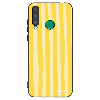 Picasee silikonski črni ovitek za Honor 20 Lite - Lines lemon