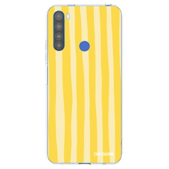Picasee silikonski prozorni ovitek za Xiaomi Redmi Note 8T - Lines lemon