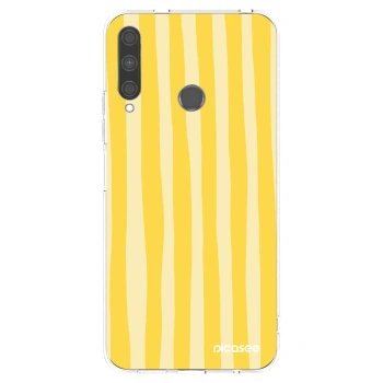 Picasee silikonski prozorni ovitek za Huawei P40 Lite E - Lines lemon