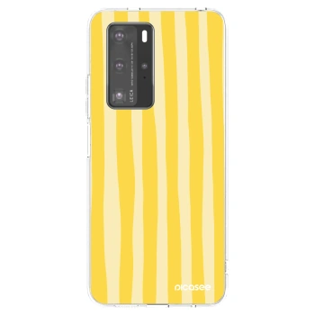 Ovitek za Huawei P40 Pro - Lines lemon
