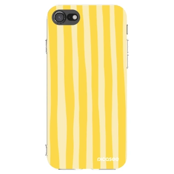 Picasee silikonski prozorni ovitek za Apple iPhone SE 2020 - Lines lemon