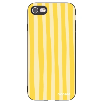 Picasee silikonski črni ovitek za Apple iPhone SE 2020 - Lines lemon