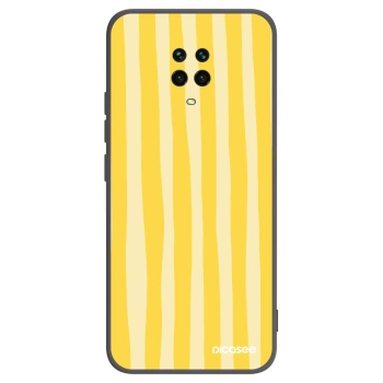 Picasee silikonski črni ovitek za Xiaomi Redmi Note 9 Pro - Lines lemon