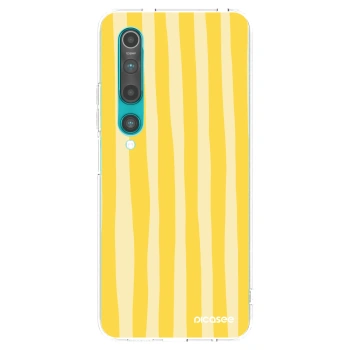 Picasee silikonski prozorni ovitek za Xiaomi Mi 10 - Lines lemon