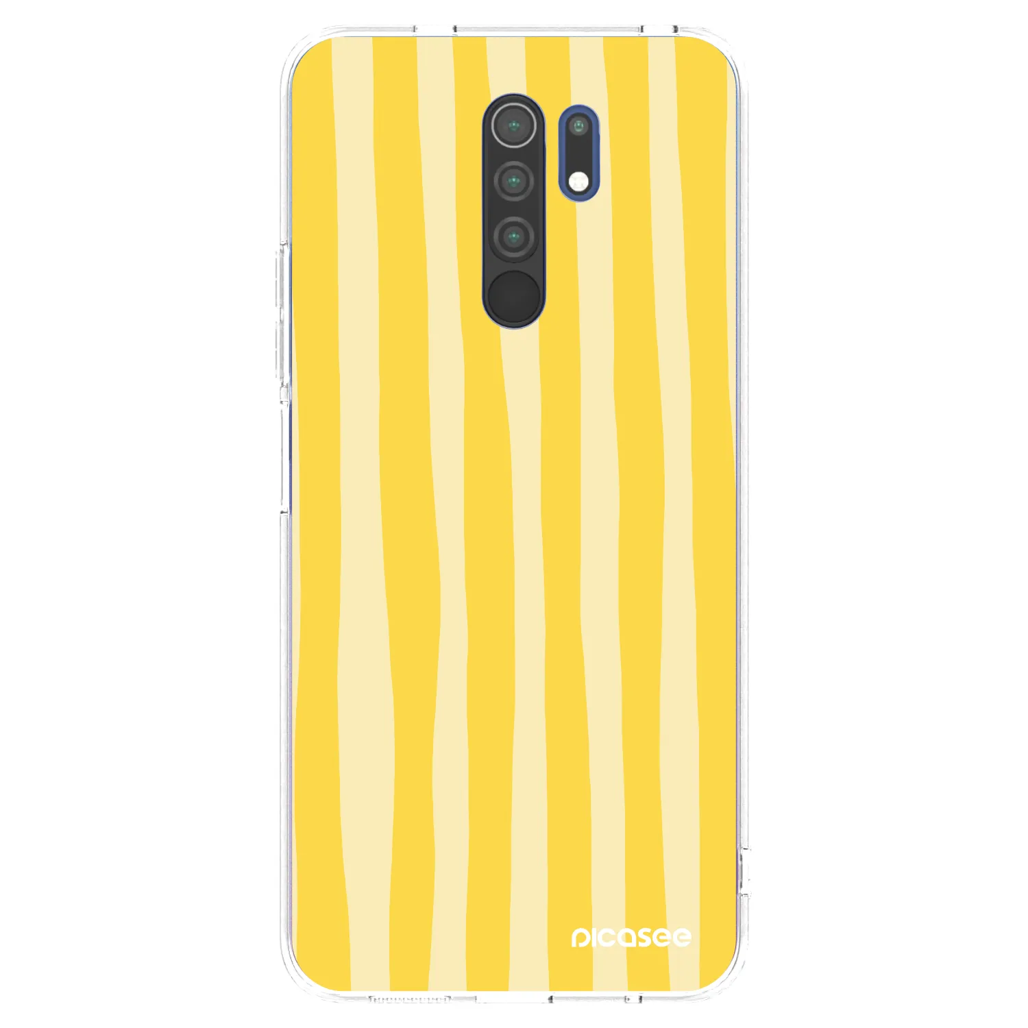 Picasee silikonski prozorni ovitek za Xiaomi Redmi 9 - Lines lemon