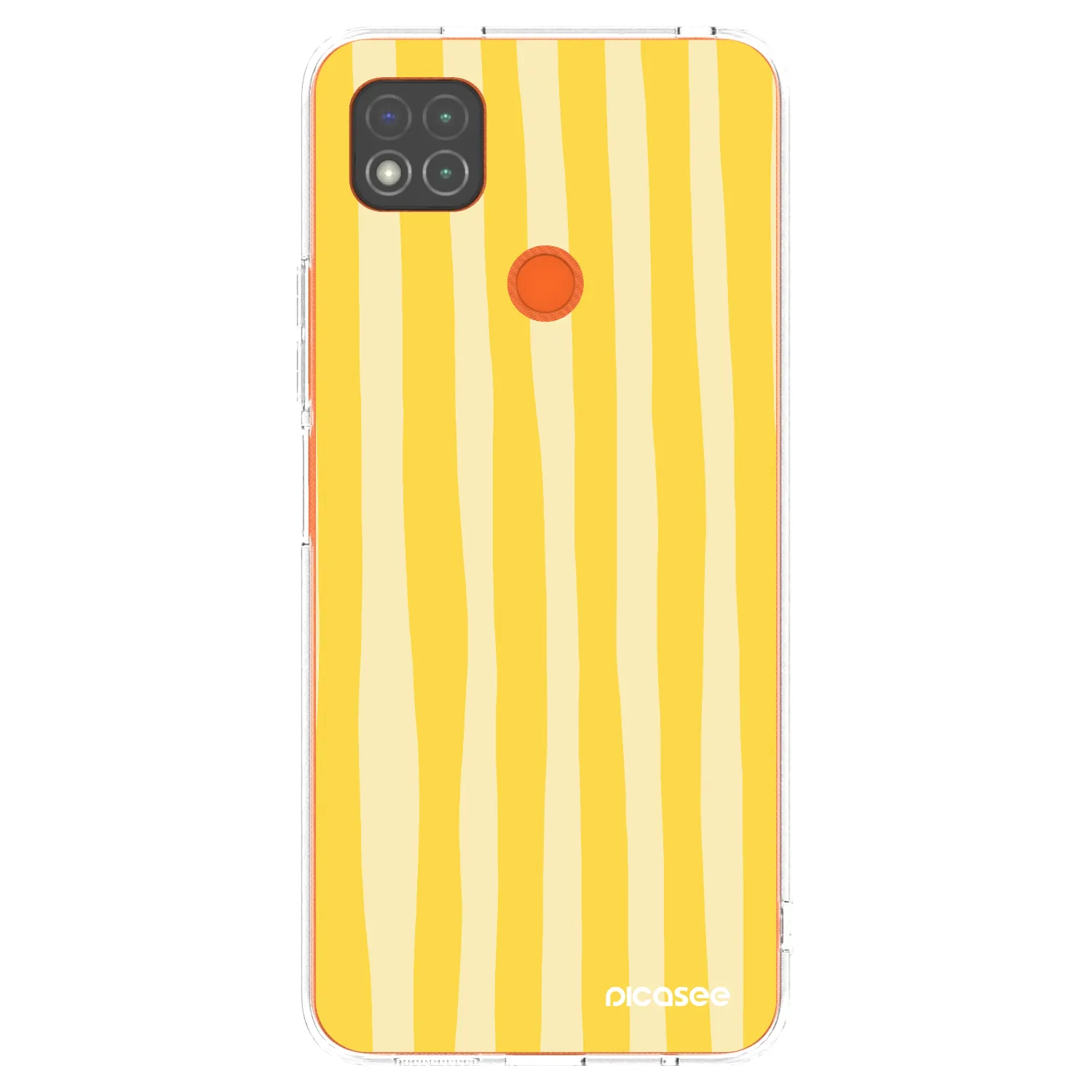 Picasee silikonski prozorni ovitek za Xiaomi Redmi 9C - Lines lemon