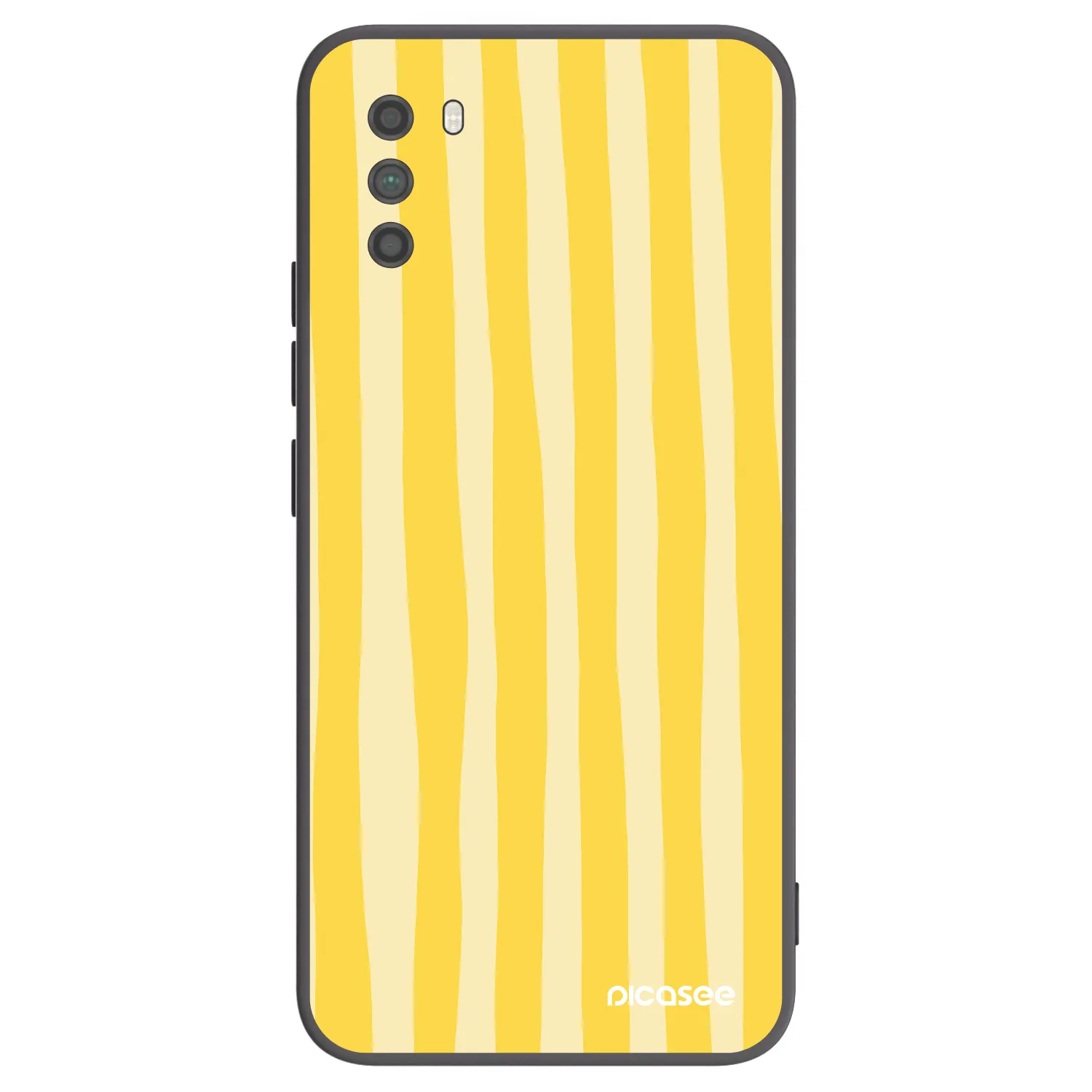 Picasee silikonski črni ovitek za Xiaomi Poco M3 - Lines lemon
