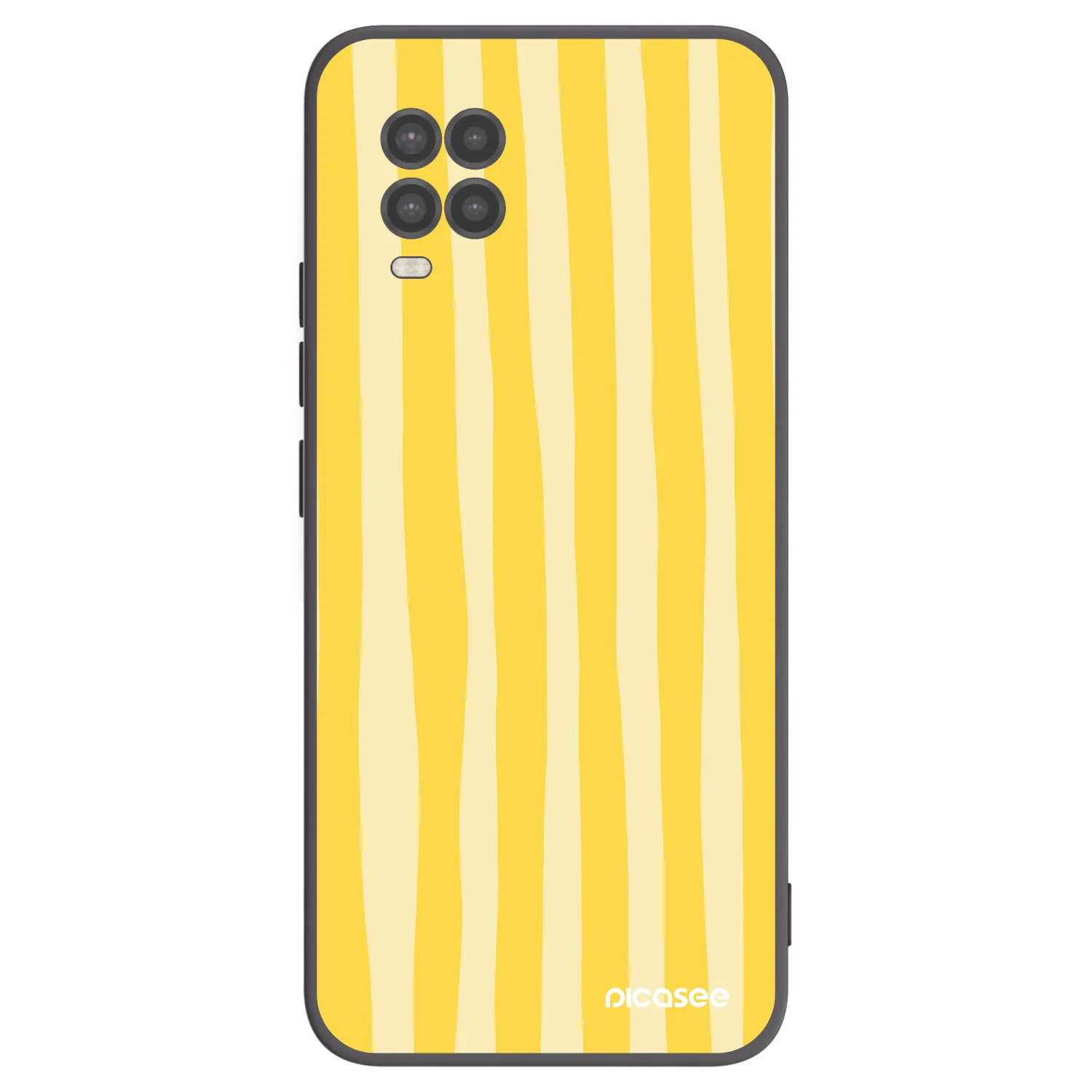 Picasee silikonski črni ovitek za Xiaomi Mi 10 Lite - Lines lemon