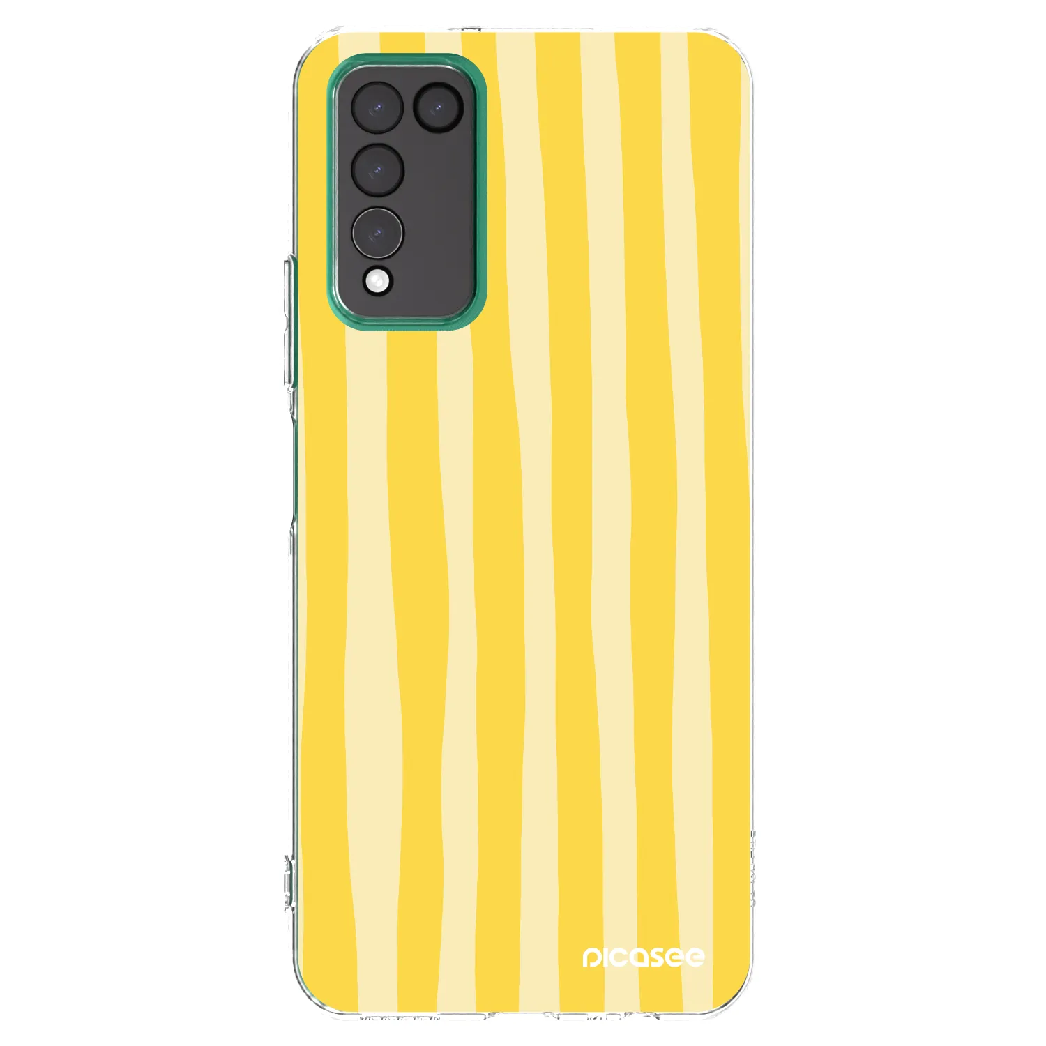 Picasee silikonski prozorni ovitek za Honor 10X Lite - Lines lemon