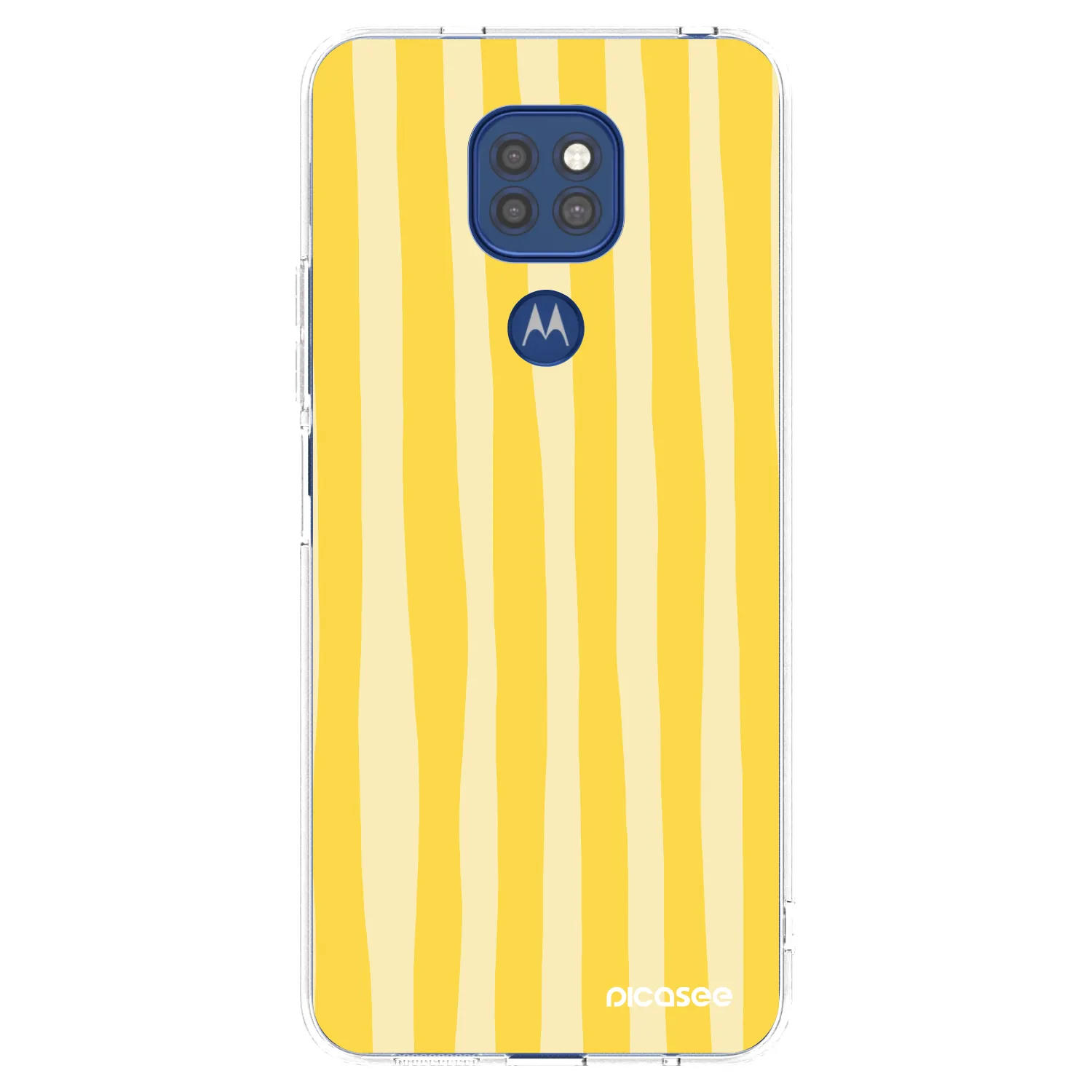 Picasee silikonski prozorni ovitek za Motorola Moto G9 Play - Lines lemon