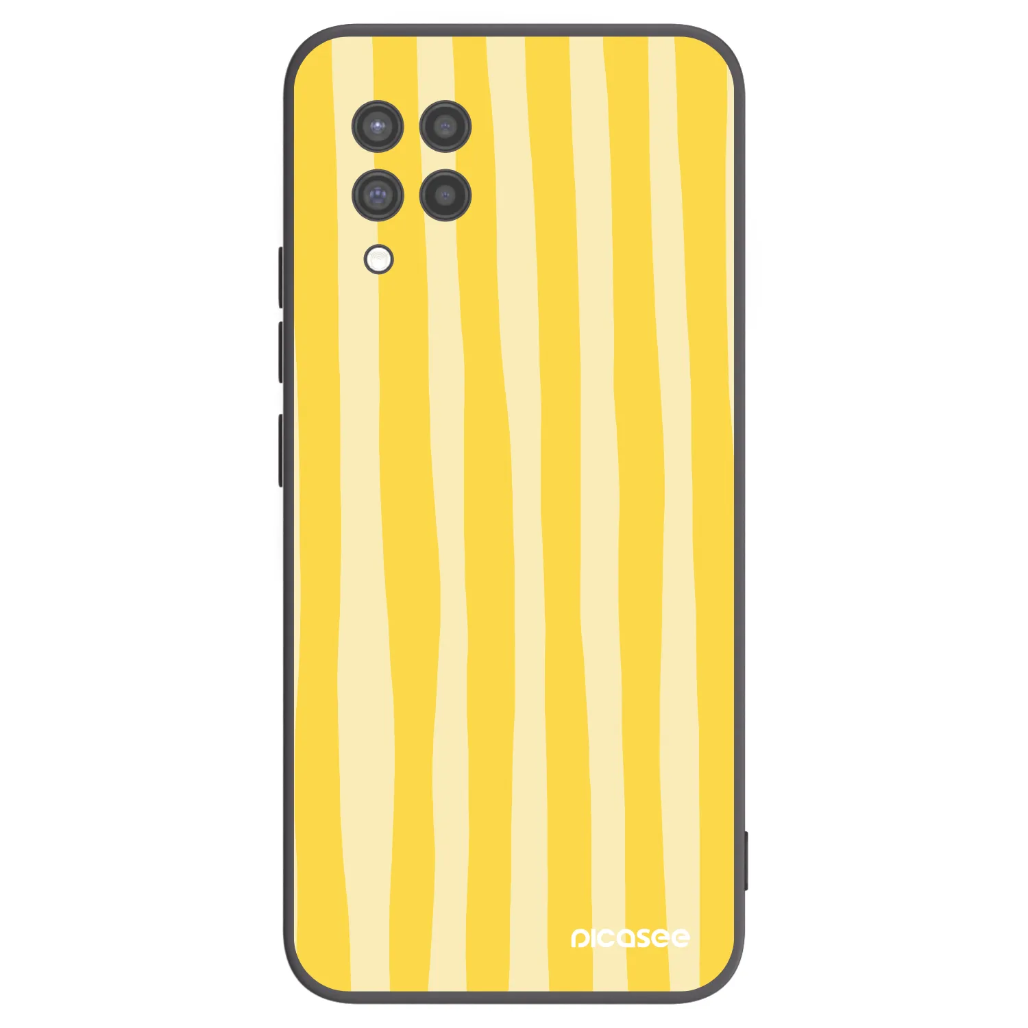 Picasee silikonski črni ovitek za Samsung Galaxy A42 A426B - Lines lemon