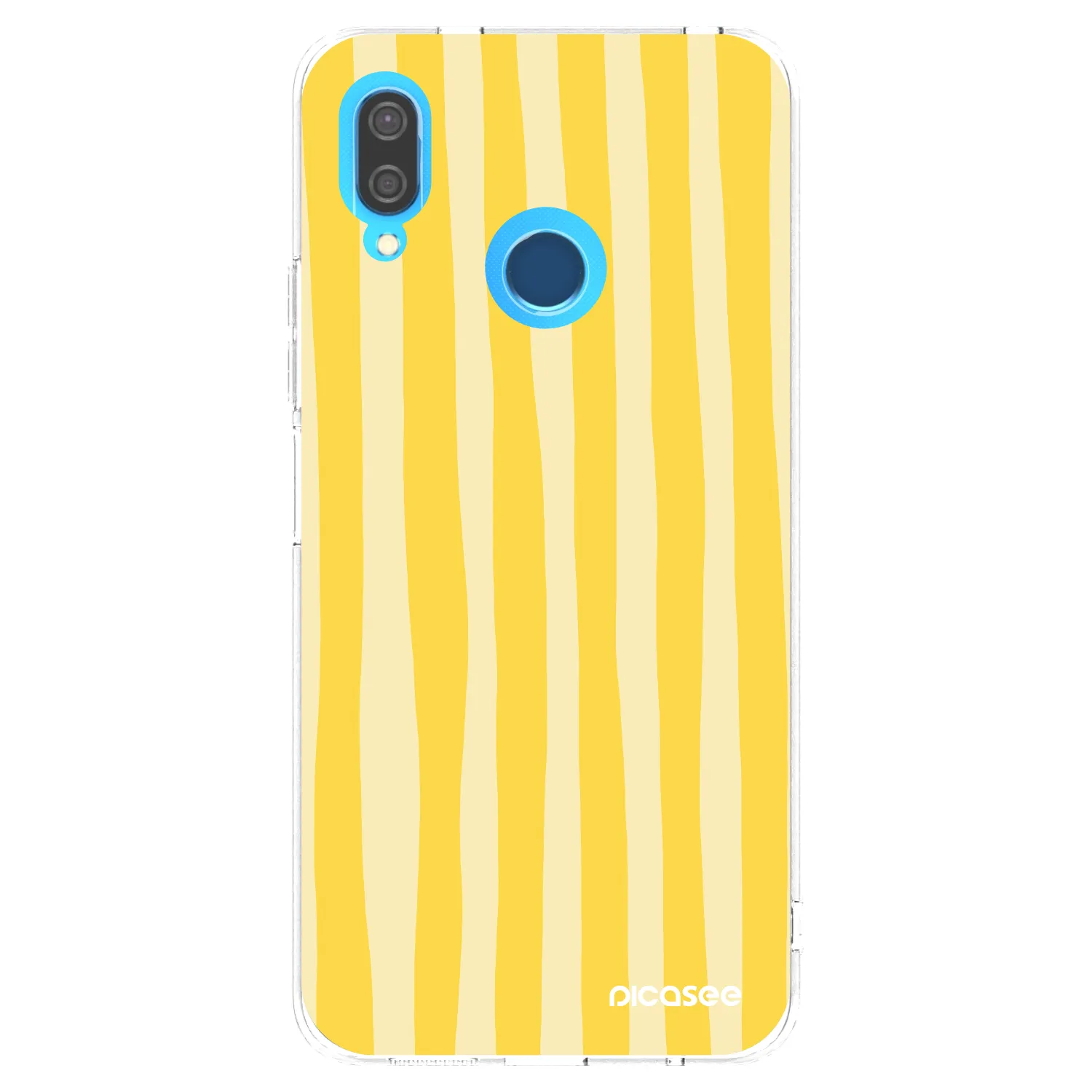 Picasee silikonski prozorni ovitek za Huawei P20 Lite - Lines lemon