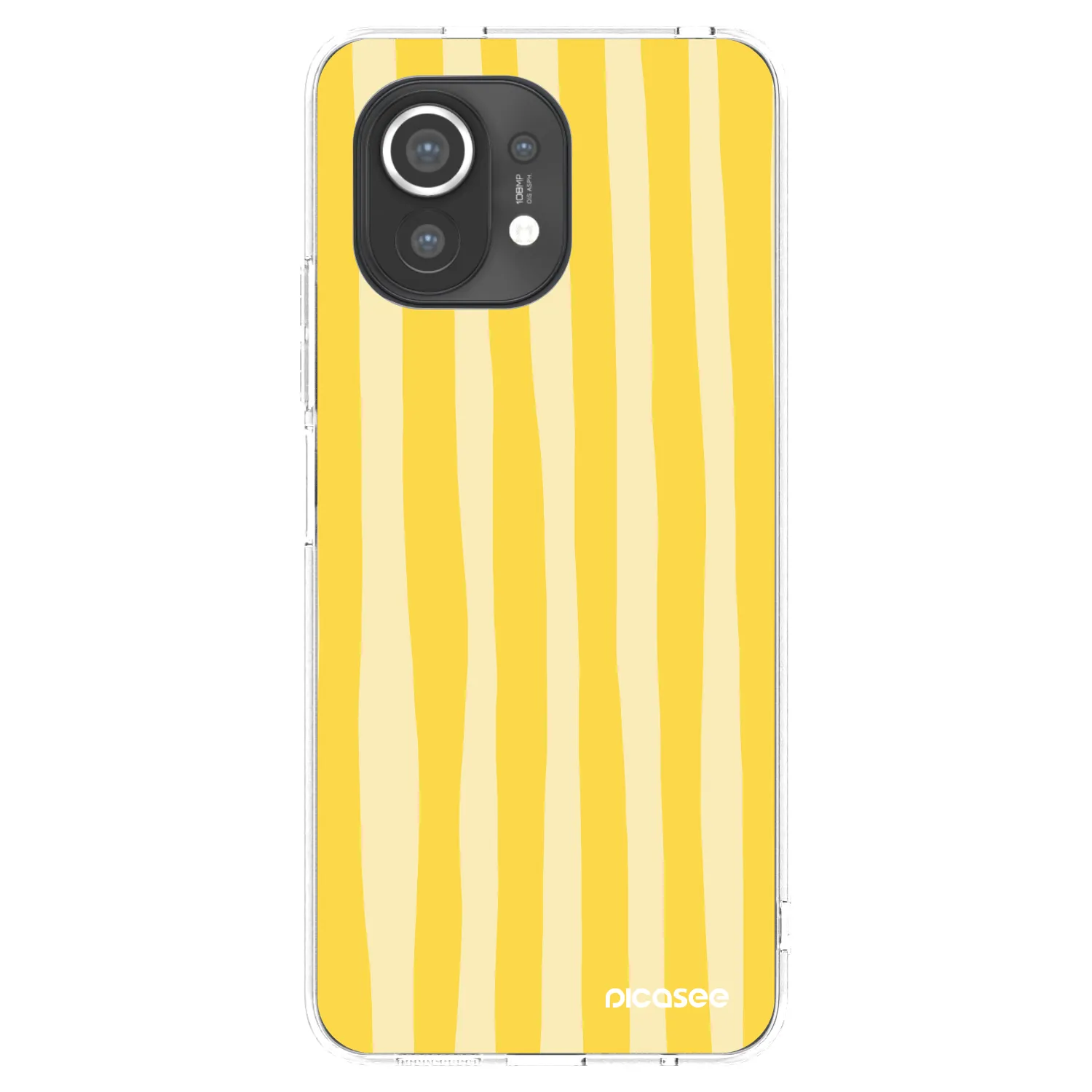 Picasee silikonski prozorni ovitek za Xiaomi Mi 11 - Lines lemon