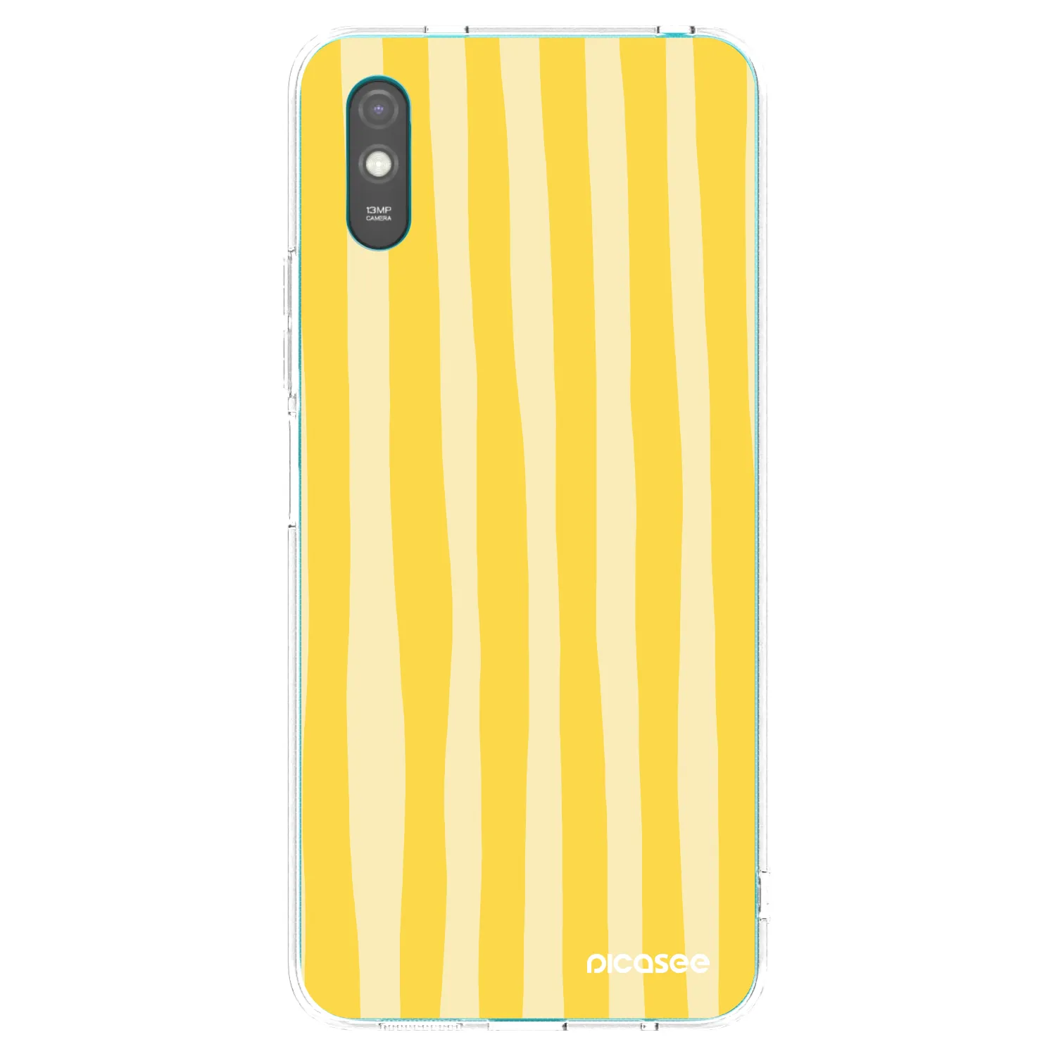 Picasee silikonski prozorni ovitek za Xiaomi Redmi 9AT - Lines lemon