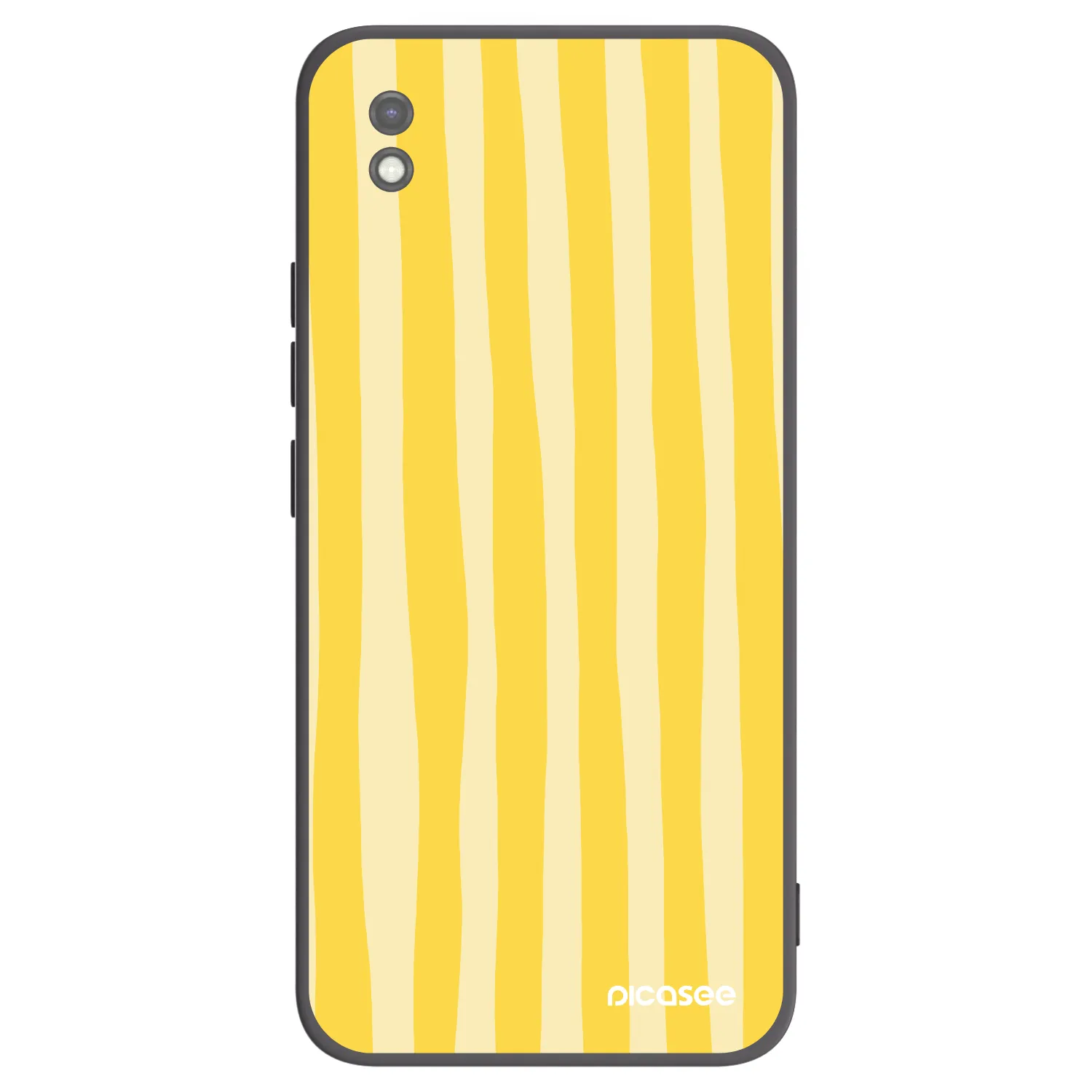 Picasee silikonski črni ovitek za Xiaomi Redmi 9AT - Lines lemon