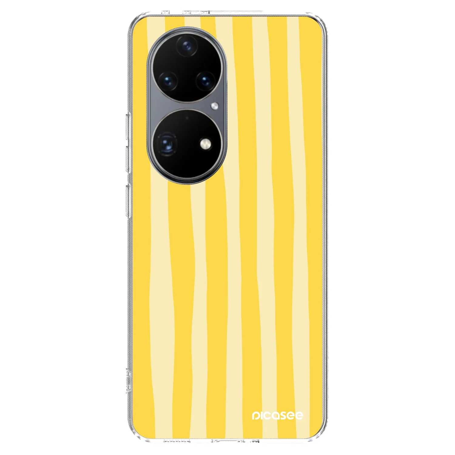 Picasee silikonski prozorni ovitek za Huawei P50 - Lines lemon