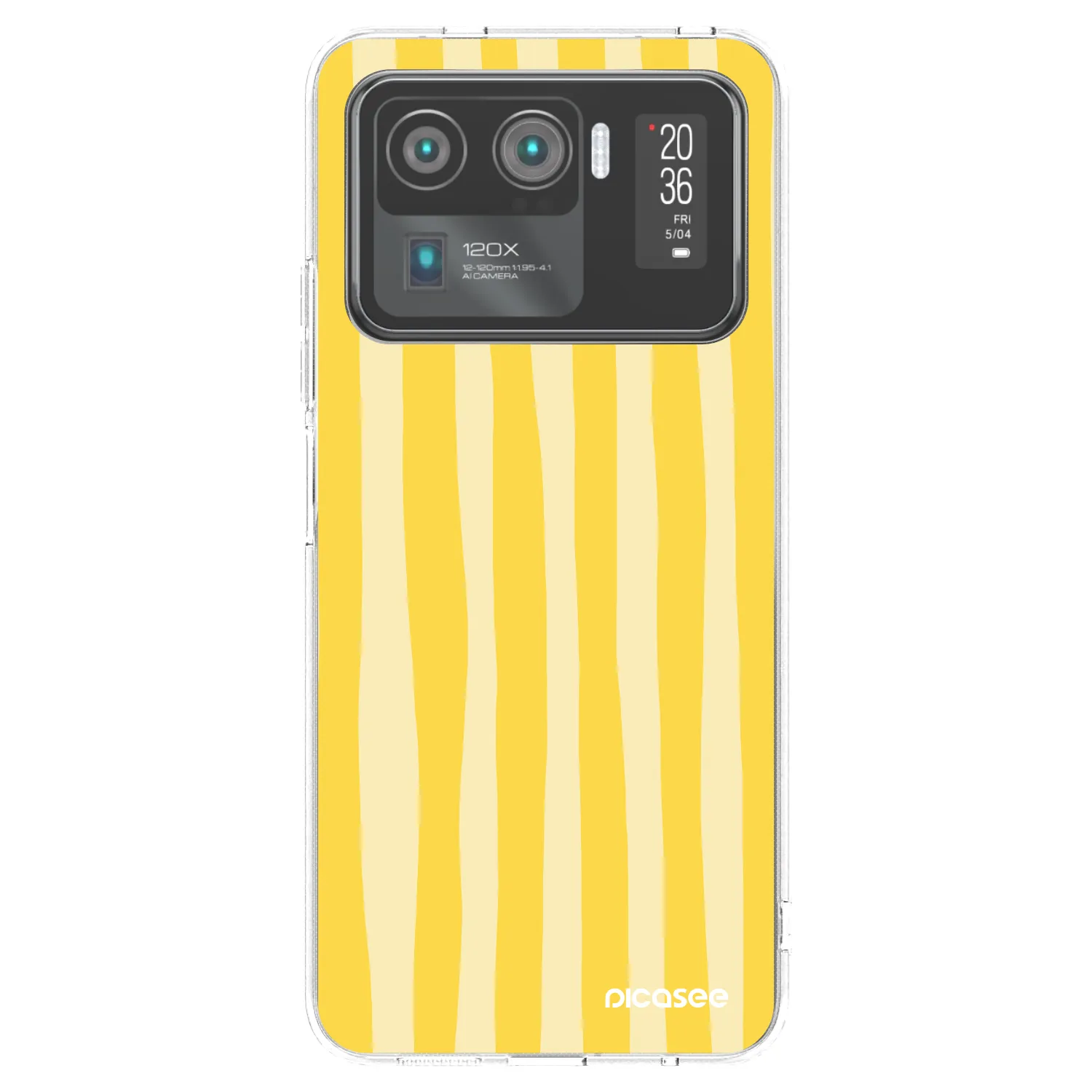 Picasee silikonski prozorni ovitek za Xiaomi Mi 11 Ultra - Lines lemon
