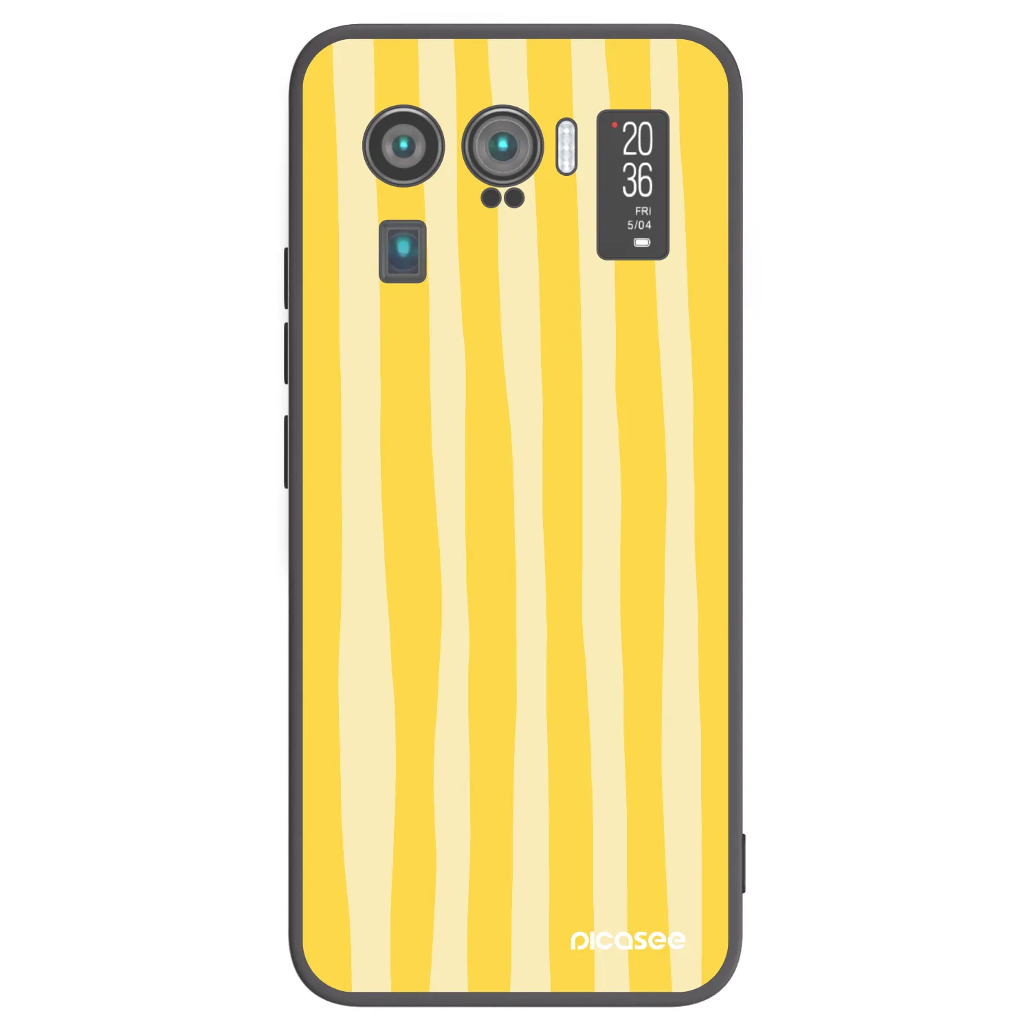Picasee silikonski črni ovitek za Xiaomi Mi 11 Ultra - Lines lemon