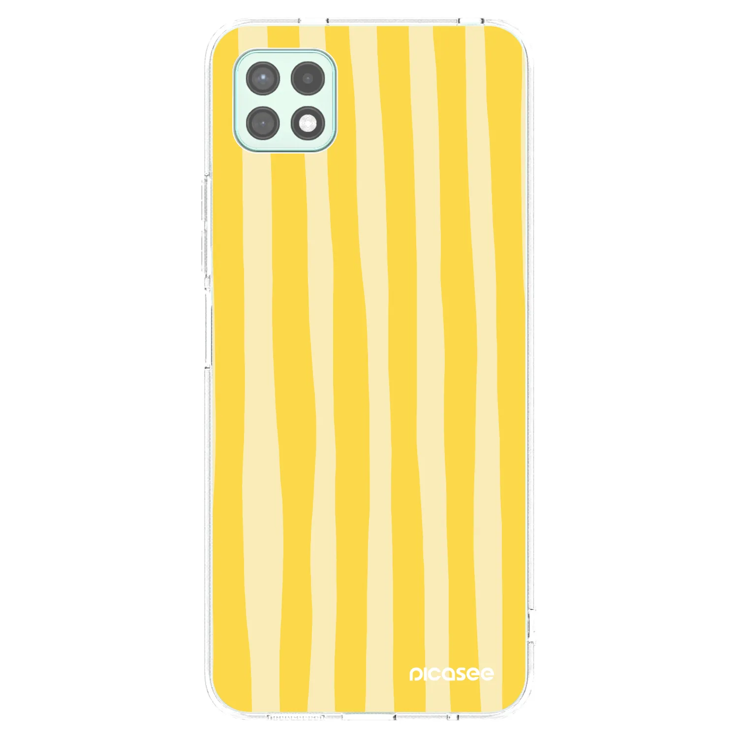 Picasee silikonski prozorni ovitek za Samsung Galaxy A22 A226B 5G - Lines lemon