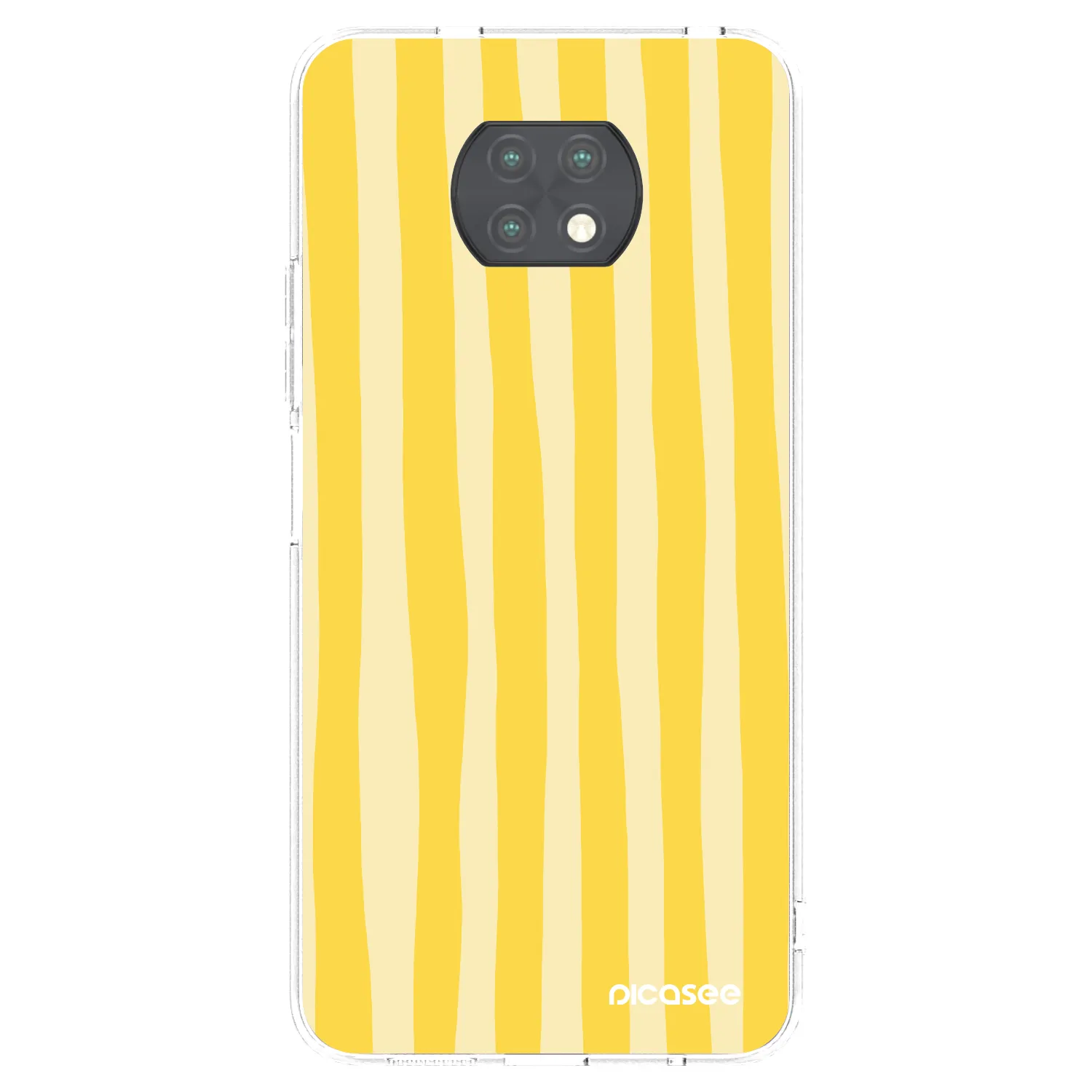 Picasee silikonski prozorni ovitek za Xiaomi Redmi Note 9T - Lines lemon