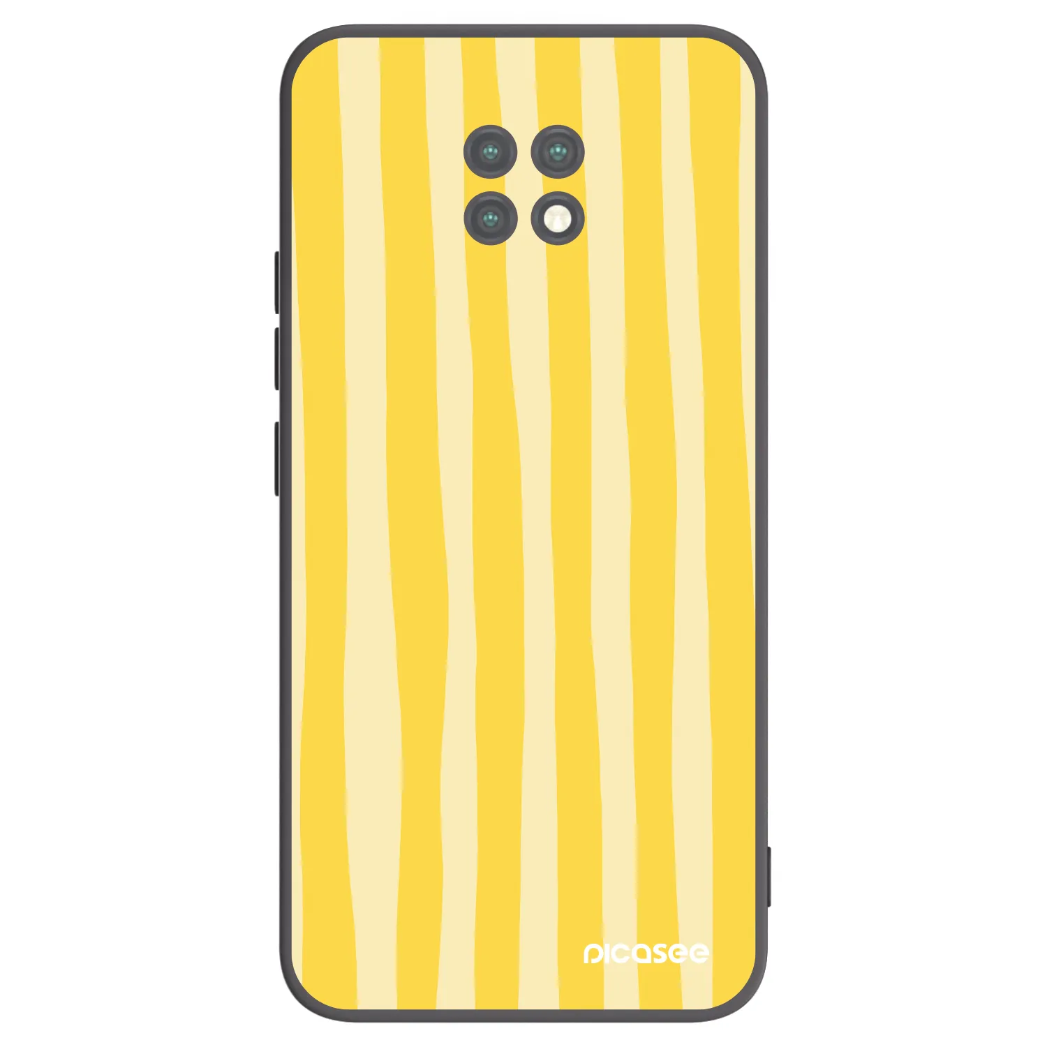 Picasee silikonski črni ovitek za Xiaomi Redmi Note 9T - Lines lemon