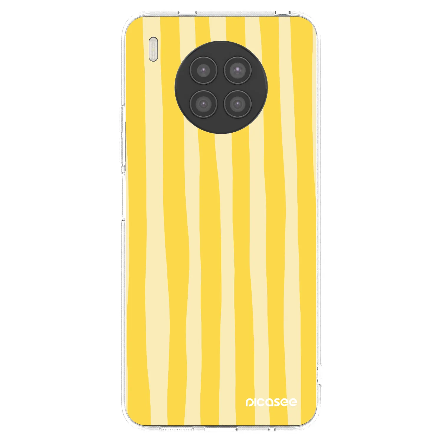Picasee silikonski prozorni ovitek za Huawei Nova 8i - Lines lemon