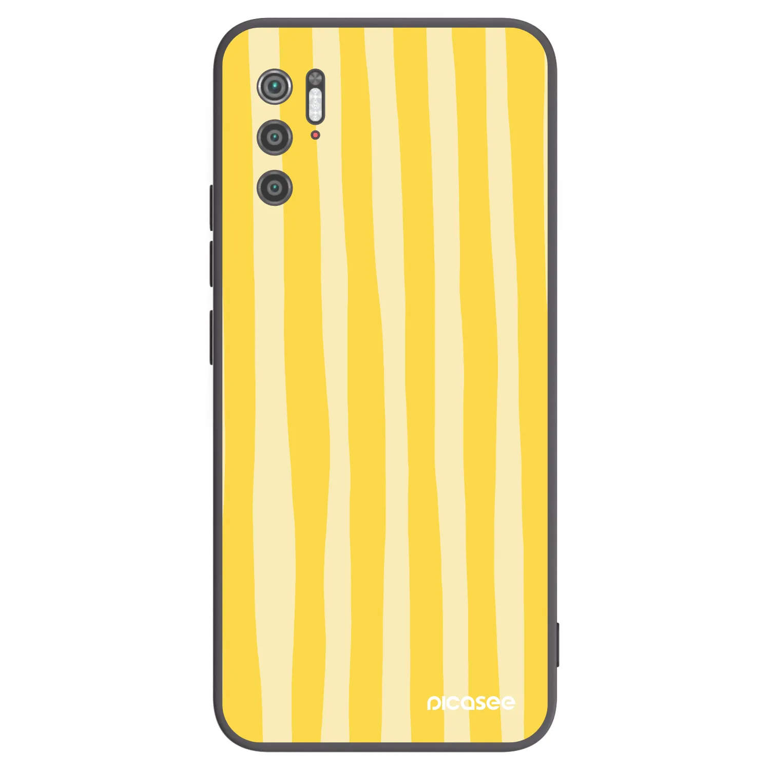Picasee silikonski črni ovitek za Xiaomi Poco M3 Pro 5G - Lines lemon