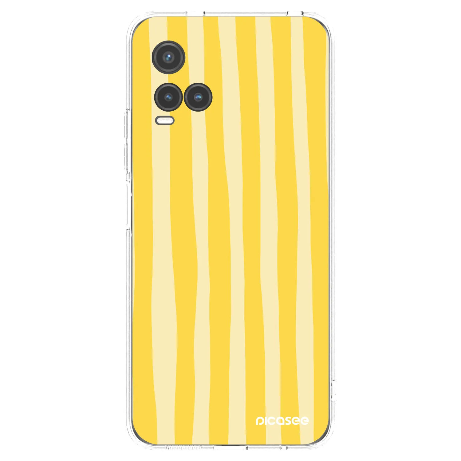 Picasee silikonski prozorni ovitek za Vivo Y33s - Lines lemon