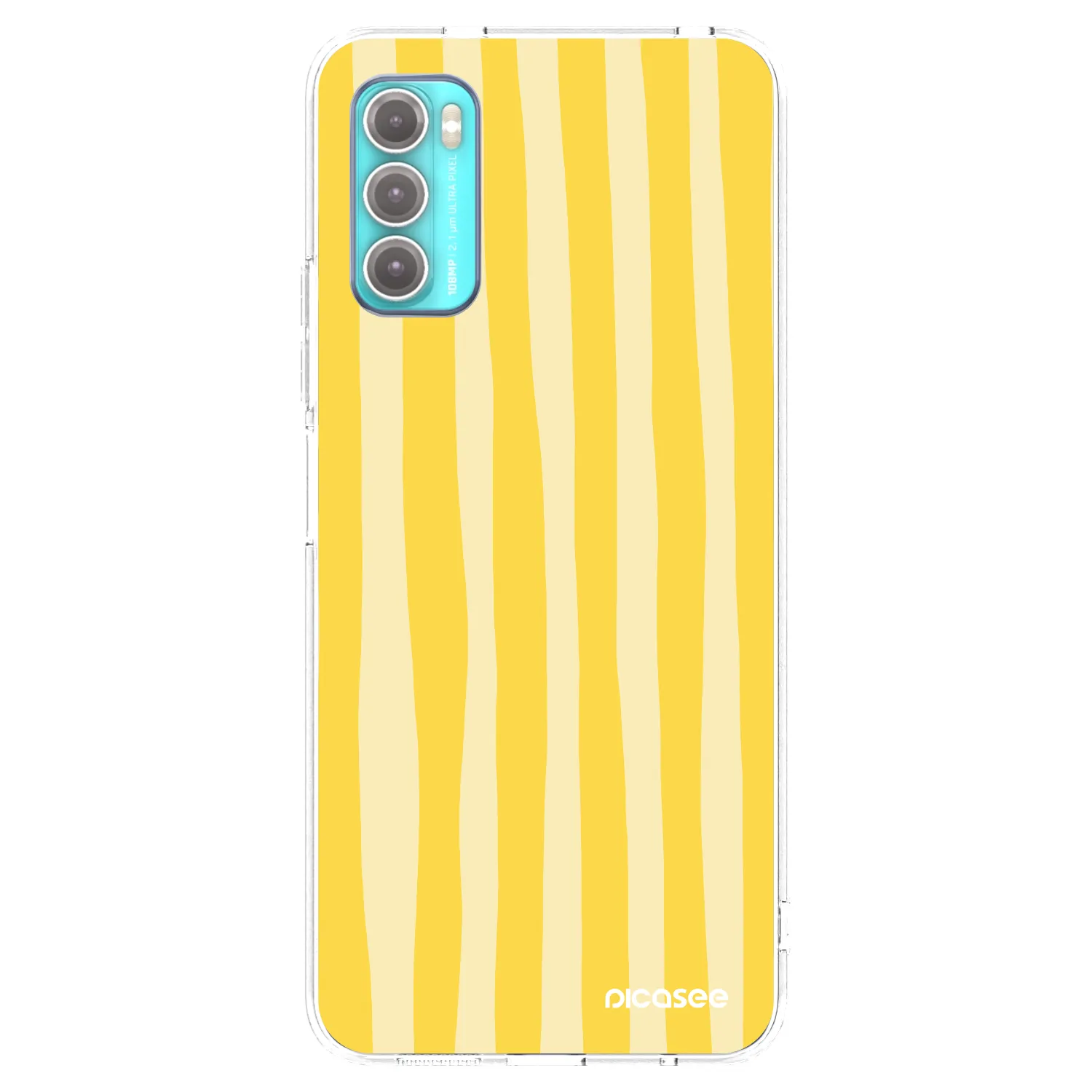 Picasee silikonski prozorni ovitek za Motorola Moto G60 - Lines lemon