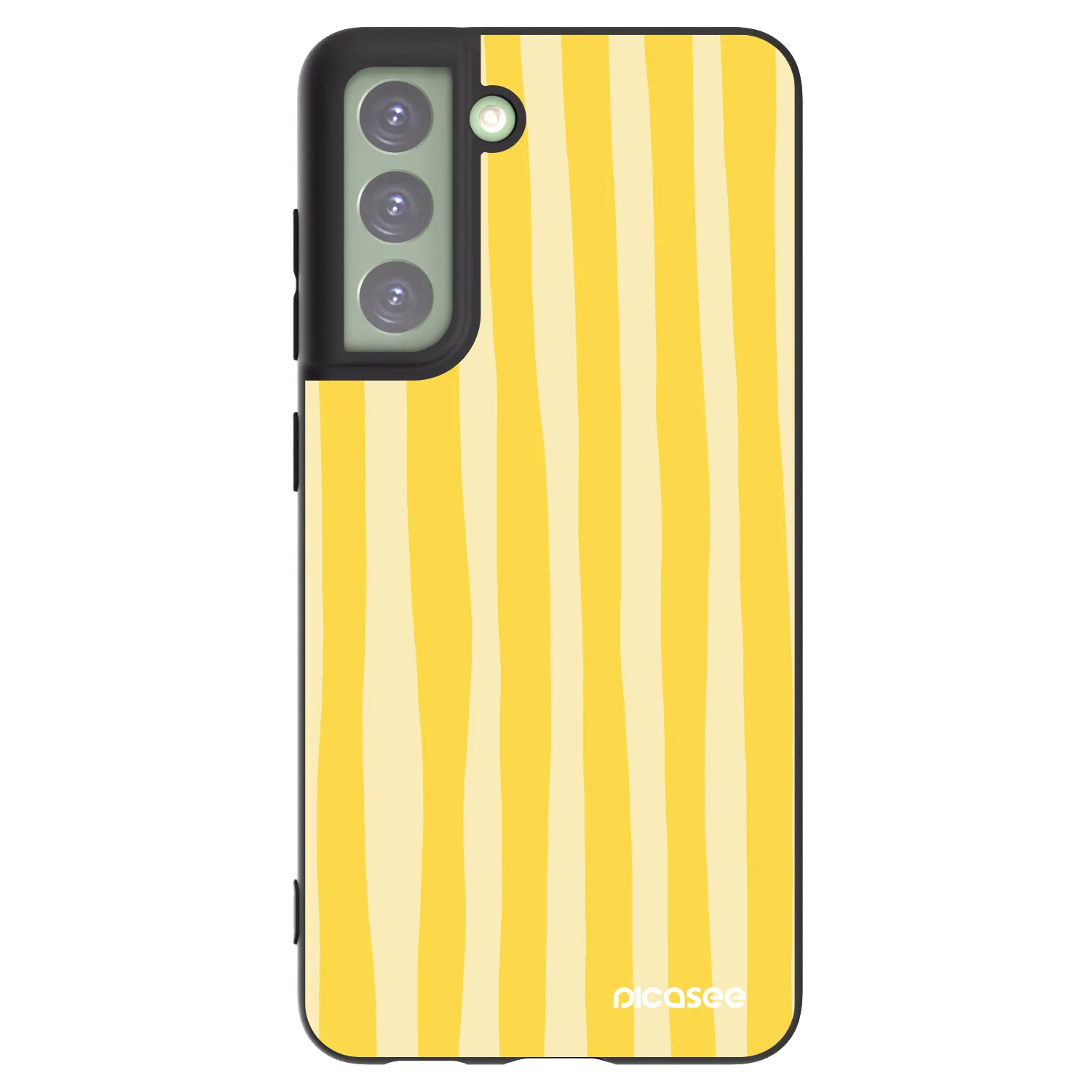 Silikonski črni ovitek za Samsung Galaxy S21 FE 5G - Lines lemon