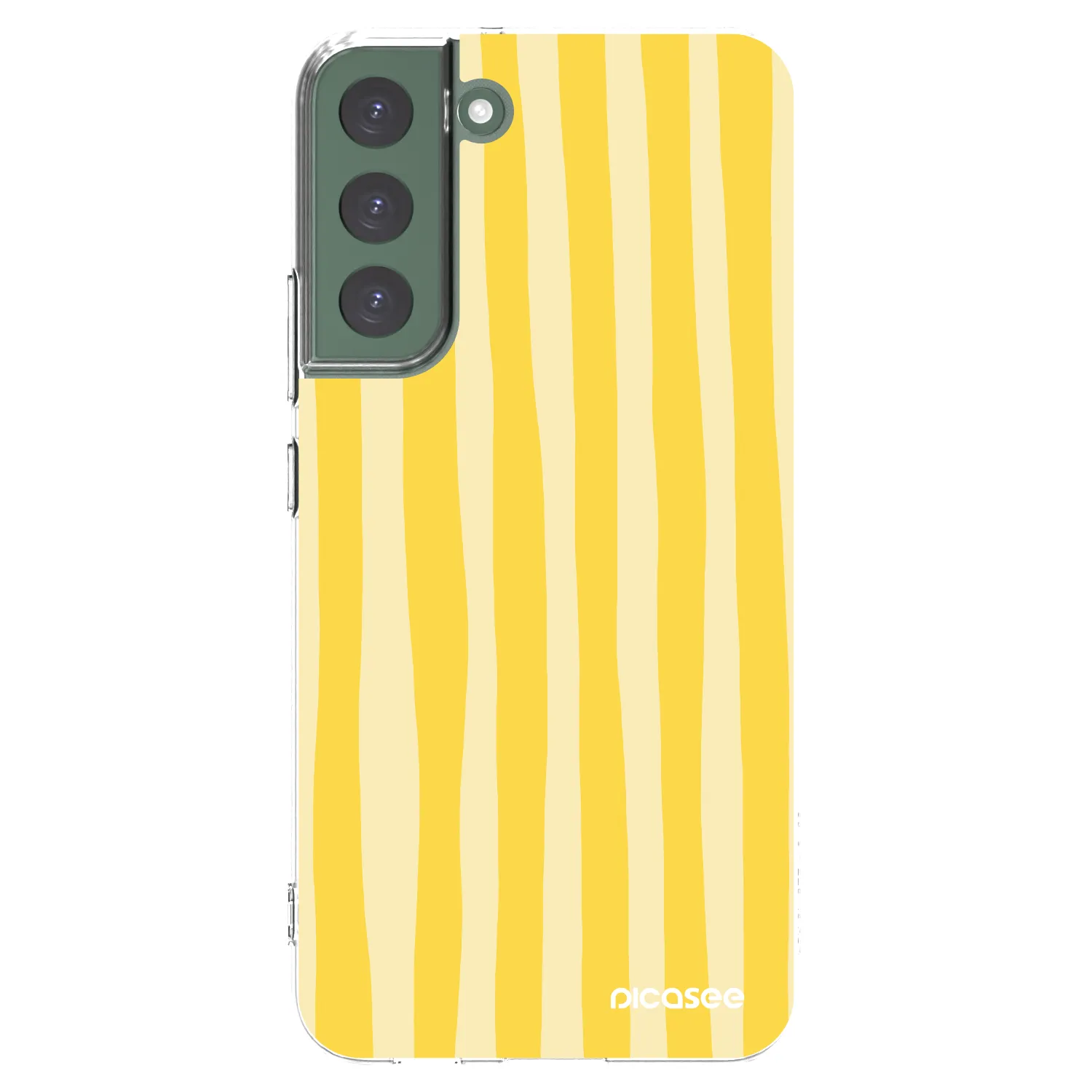 Picasee silikonski prozorni ovitek za Samsung Galaxy S22+ 5G - Lines lemon