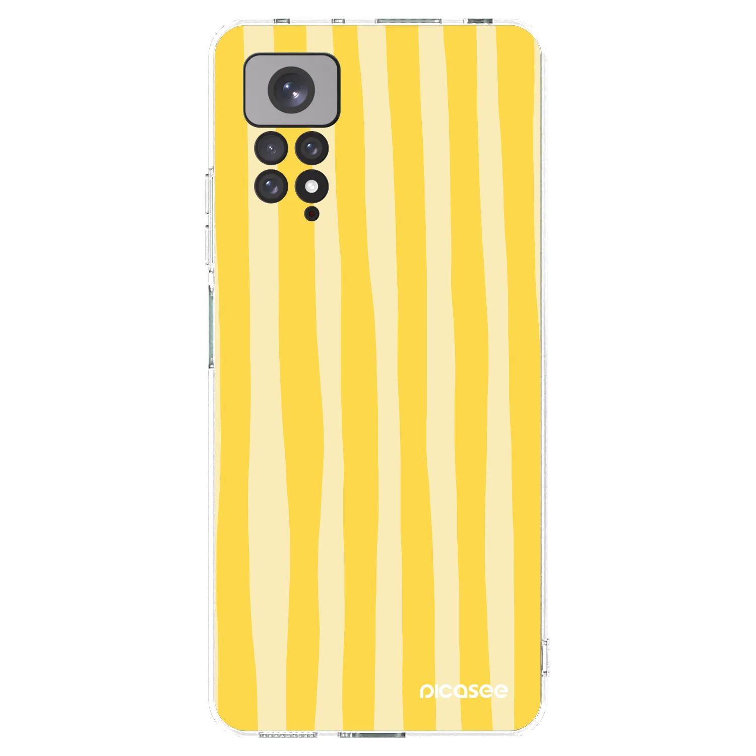 Picasee silikonski prozorni ovitek za Xiaomi Redmi Note 11 - Lines lemon