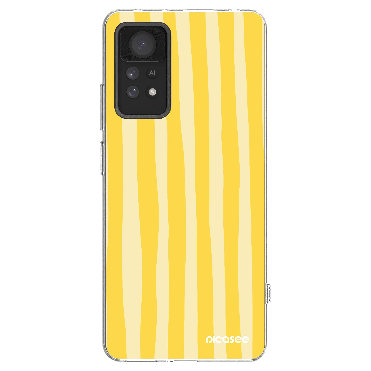 Picasee silikonski prozorni ovitek za Xiaomi Redmi Note 11 Pro - Lines lemon