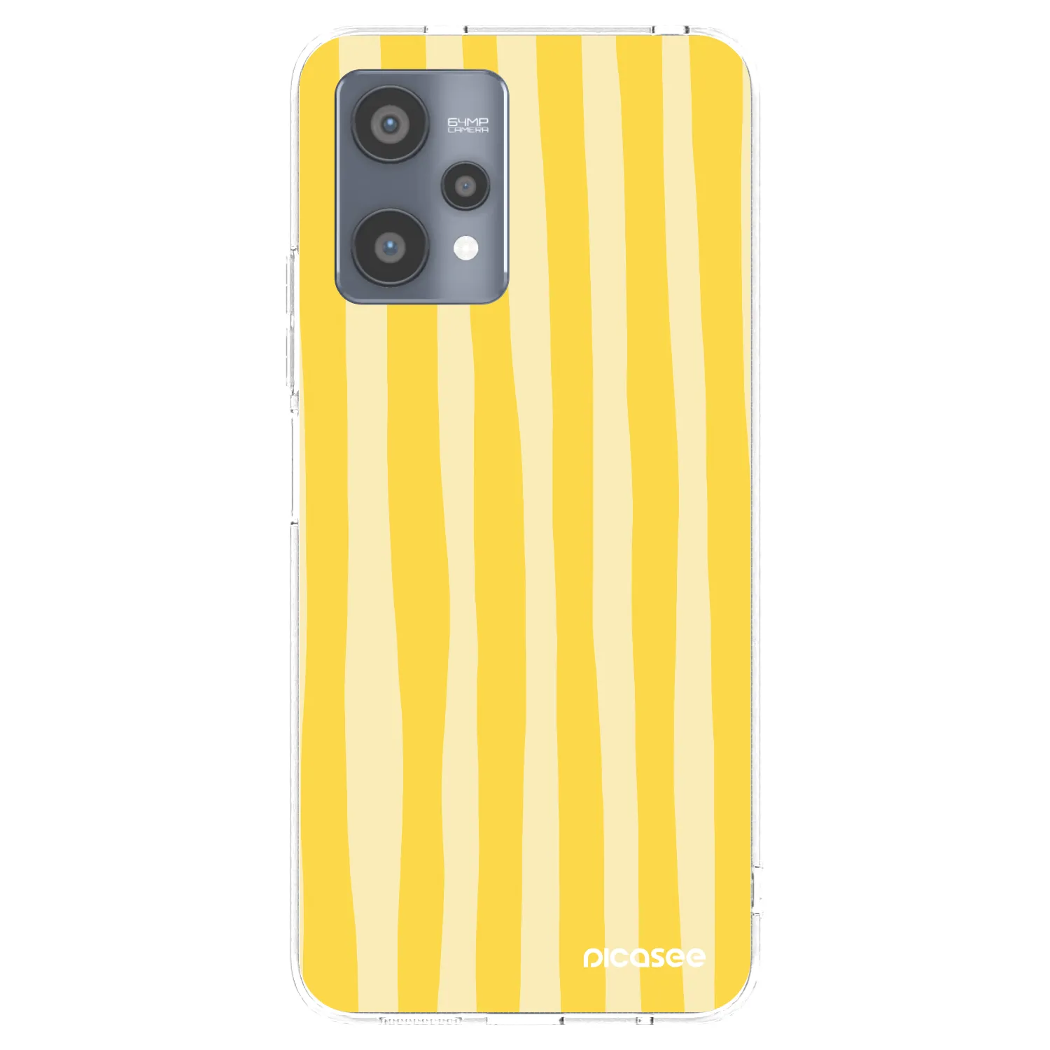 Picasee silikonski prozorni ovitek za Realme 9 Pro 5G - Lines lemon