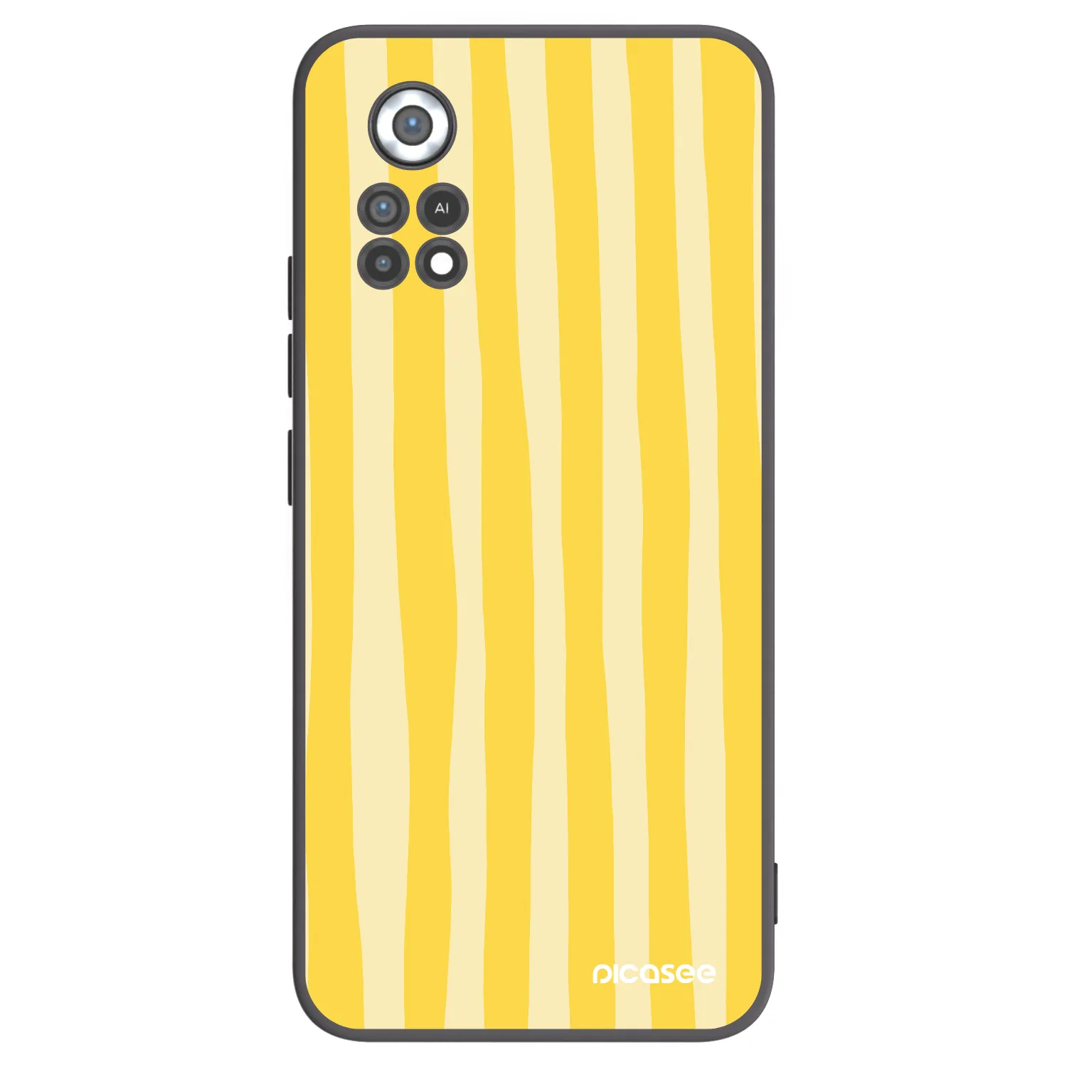 Picasee silikonski črni ovitek za Xiaomi Poco X4 Pro 5G - Lines lemon