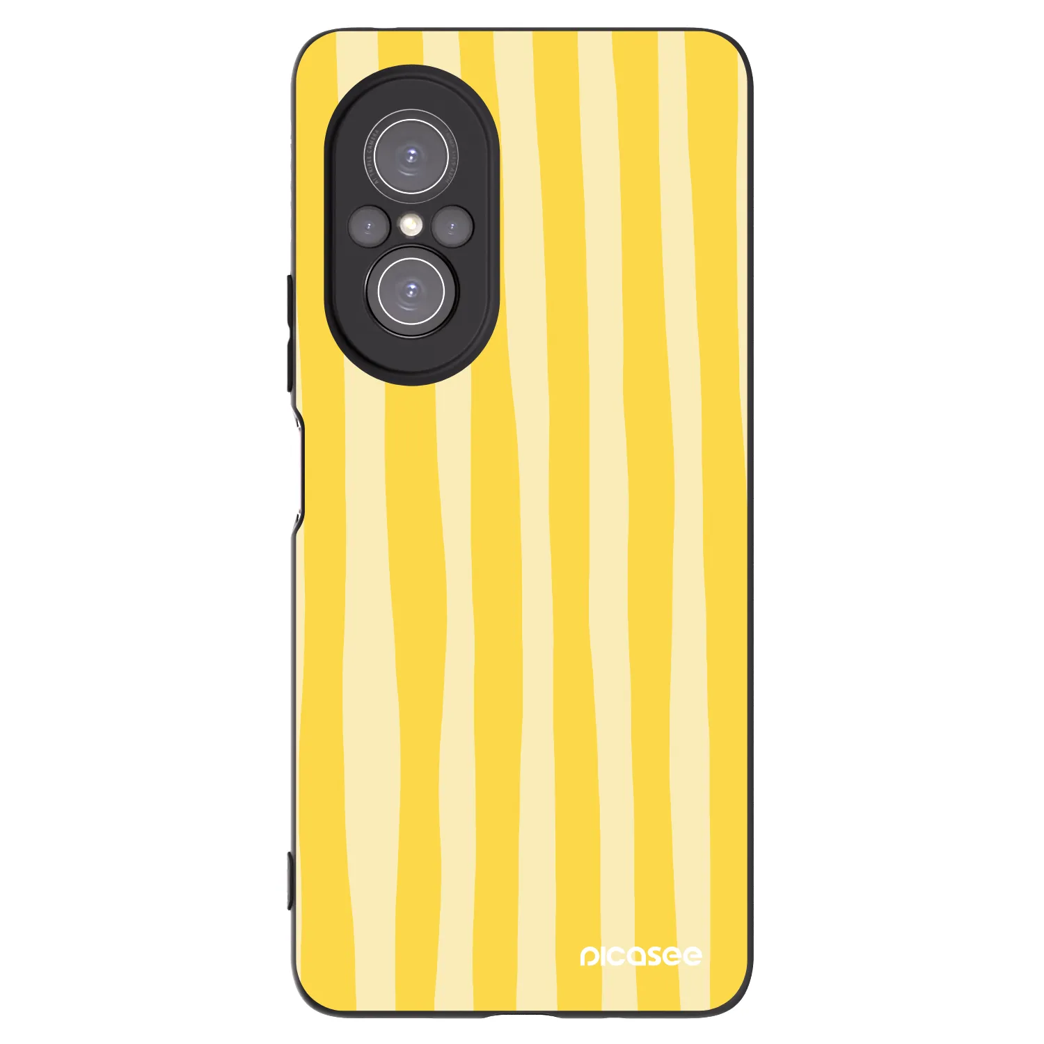 Picasee silikonski črni ovitek za Huawei Nova 9 SE - Lines lemon