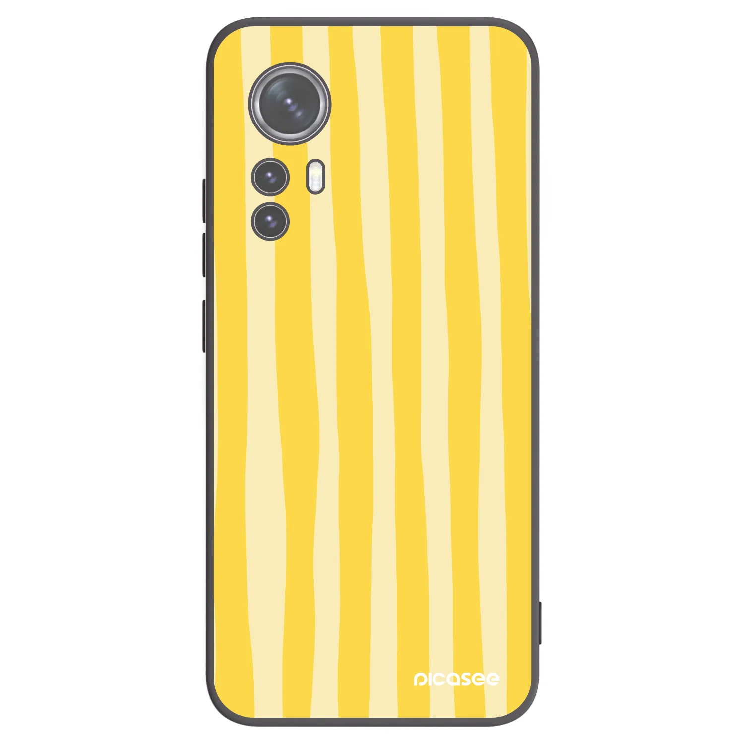 Picasee silikonski črni ovitek za Xiaomi 12 - Lines lemon