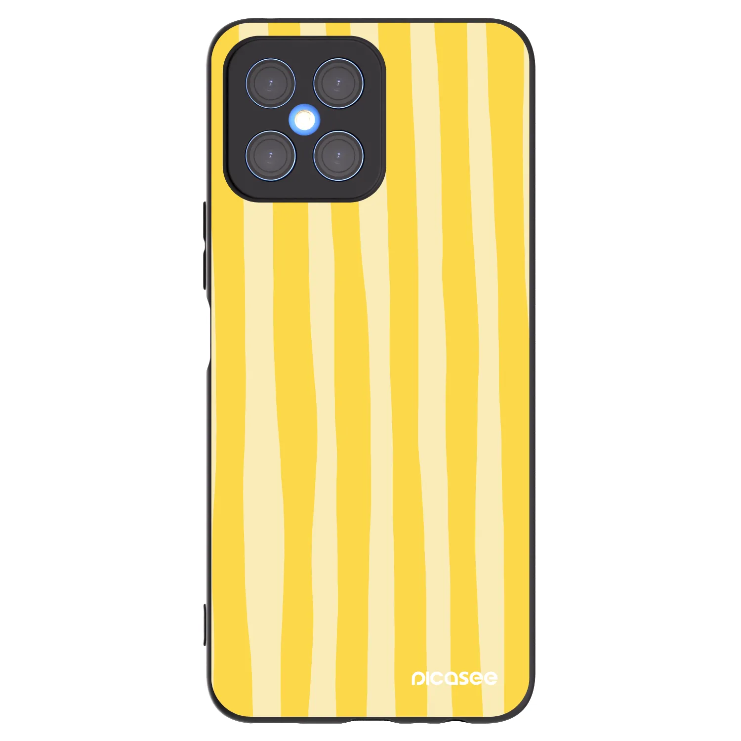 Picasee silikonski črni ovitek za Honor X8 4G - Lines lemon