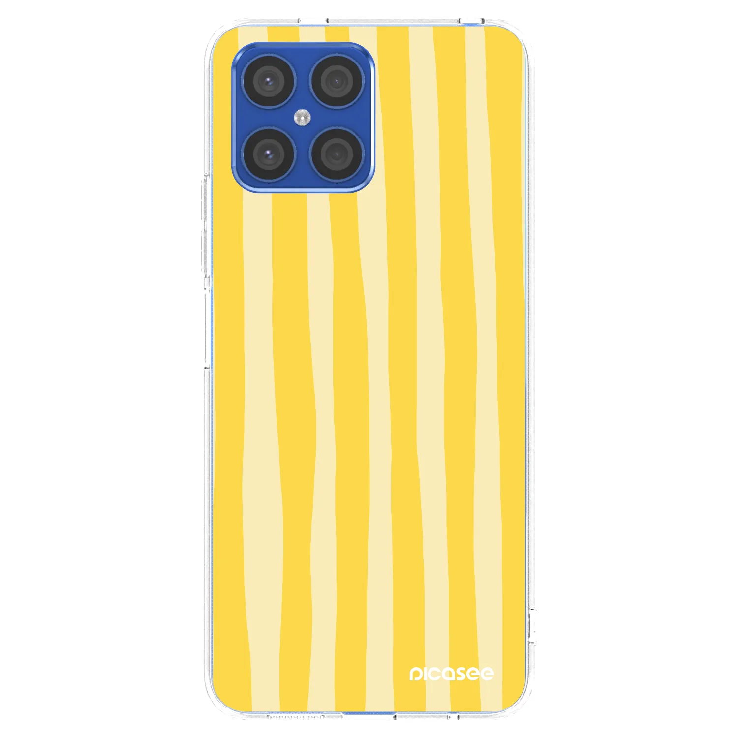 Picasee silikonski prozorni ovitek za Honor X8 4G - Lines lemon