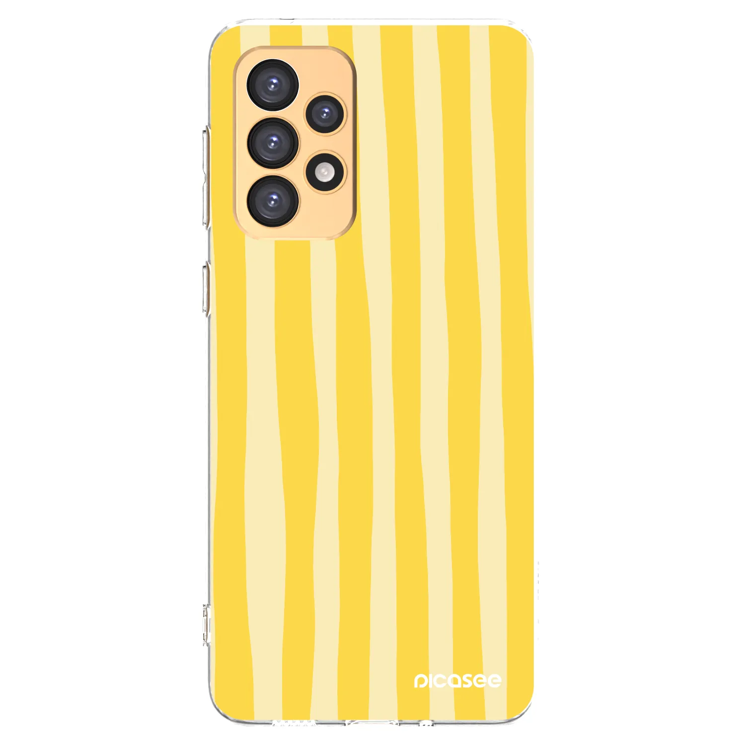 Picasee silikonski prozorni ovitek za Samsung Galaxy A33 5G A336 - Lines lemon